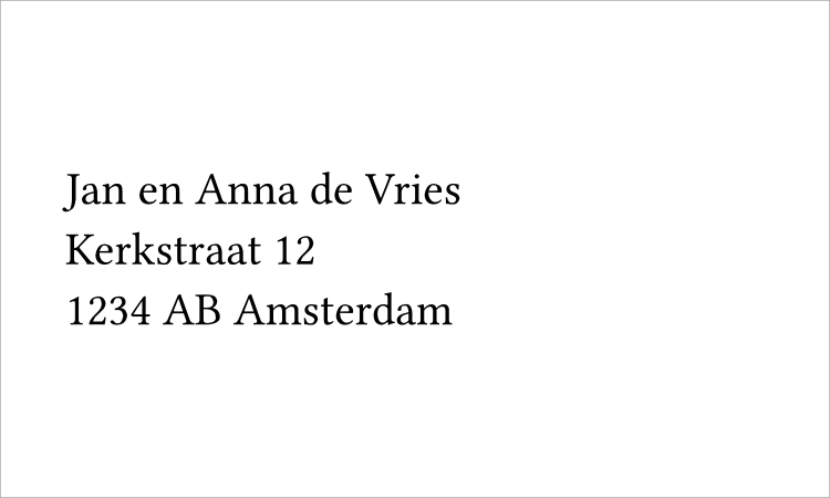Zo ziet een etiket eruit.
